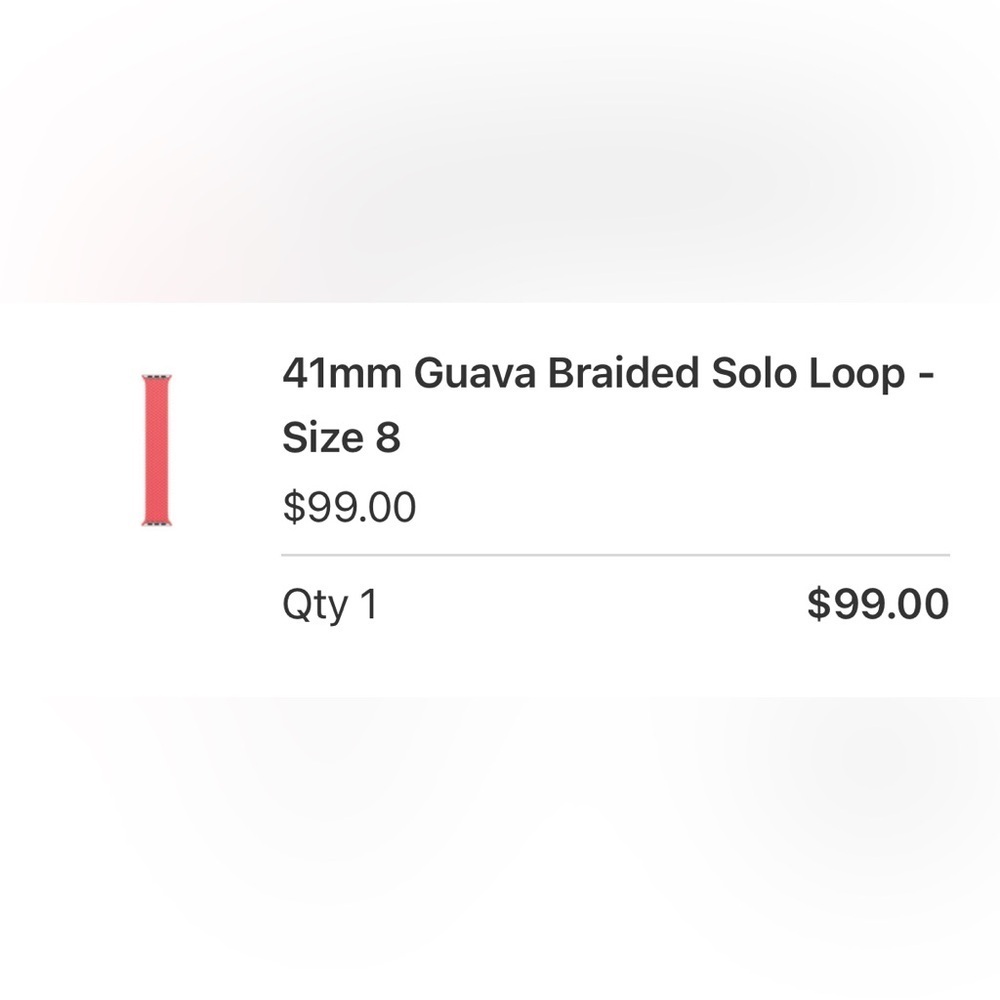 41mm Guava Braided Solo Loop - Size 8 - Picture 4 of 5